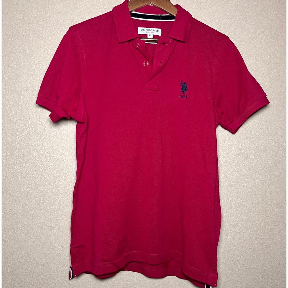 🔴 U.S. Polo Assn. 🏇 Classic Red Polo Shirt – M